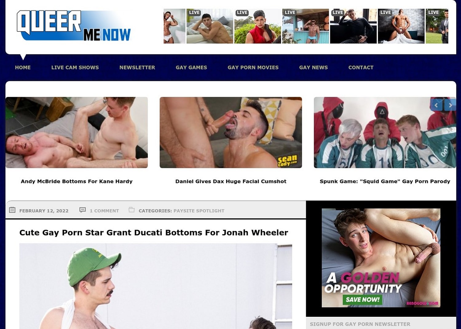 Queer Me Now gay porn blog