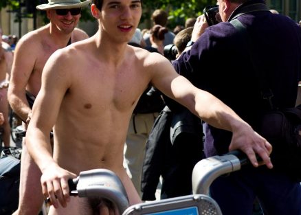World naked bike ride boy